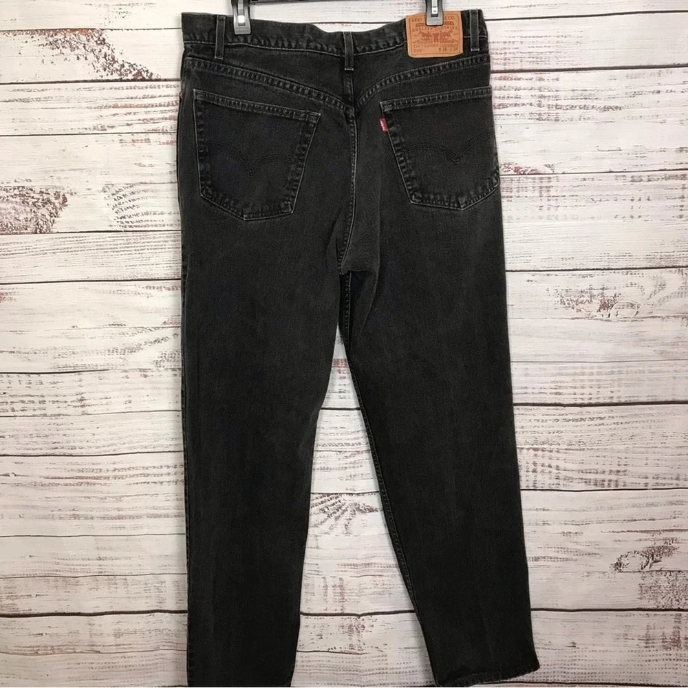 Levis 550 Relaxed Fit Mens‎ Jeans 38x34 Faded Black Tapered Leg Denim Pants